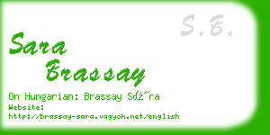 sara brassay business card